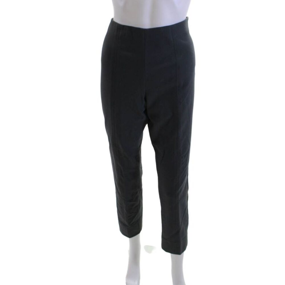 Vince Womens Black Cropped Ankle Dress Pants Zip Closure Size L